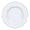 Smarty Had A Party 7.5" White with Gold Rim Round Blossom Disposable Plastic Appetizer/Salad Plates (120 Plates), 120PK 4847WHG-CASE - alternate 4